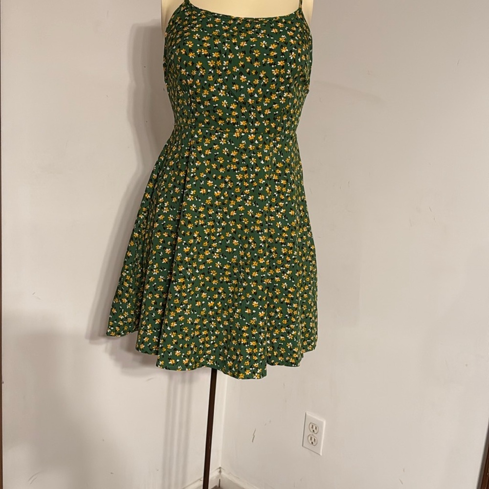 Floral Green Dress